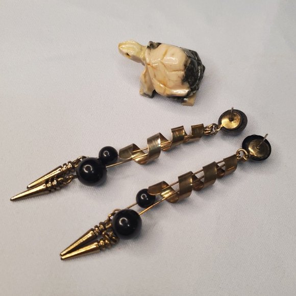 Spiral Earrings Spiralearrings Funkyearrings - Picture 2 of 2